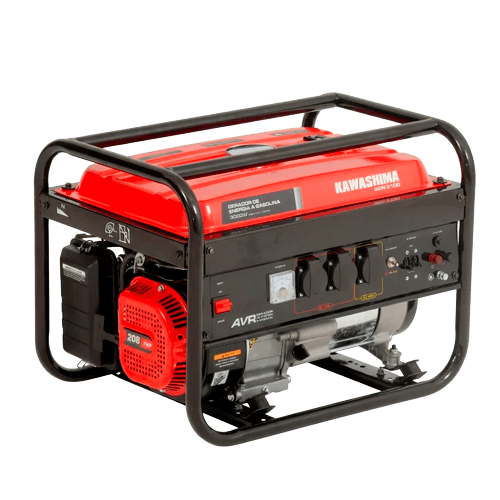 Gerador de energia 3 Kva a gasolina partida manual com AVR bivolt - GGN 310