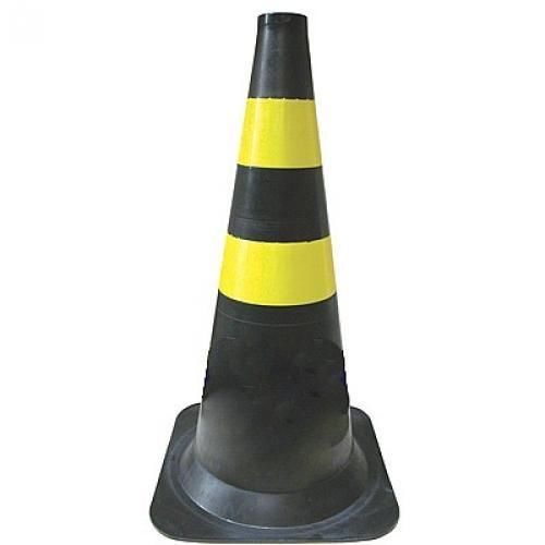 Kit 3 Cones para sinaliza��o 50 cm com 2 faixas - RM-42