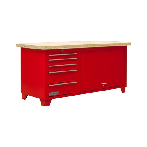 Bancada fechada com 5 gavetas e 1 porta retr�til - RLL-217A