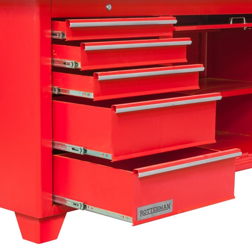 Bancada fechada com 5 gavetas e 1 porta retr�til - RLL-217A