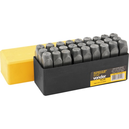 Jogo de alfabeto de a�o para grava��o 10 mm