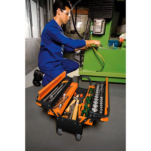 Caixa de ferramentas profissional com rodas 65 pe�as - Cargobox