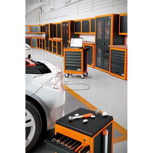 Armário para ferramentas 1 porta e gavetas plásticas laranja - 44955011 Armário para ferramentas 1 porta e gavetas plásticas laranja - 44955011
