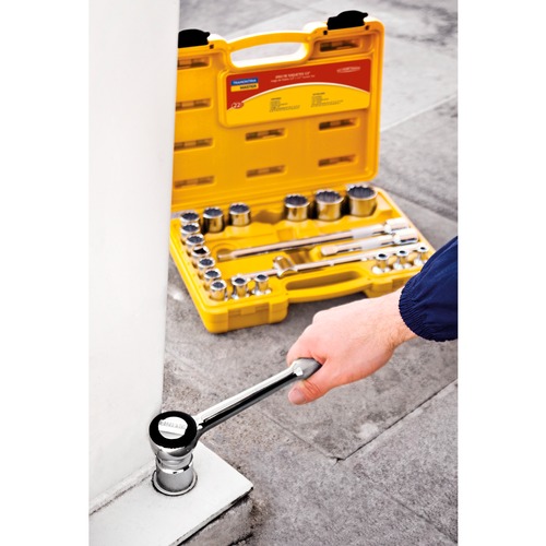 Jogo de soquete estriado de 8 a 32 mm encaixe 1/2 Jogo de soquete estriado de 8 a 32 mm encaixe 1/2