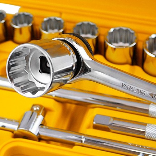 Jogo de soquete estriado de 8 a 32 mm encaixe 1/2 Jogo de soquete estriado de 8 a 32 mm encaixe 1/2