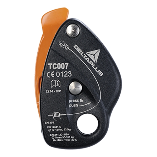 Descensor autoblocante antip�nico para descida e subida