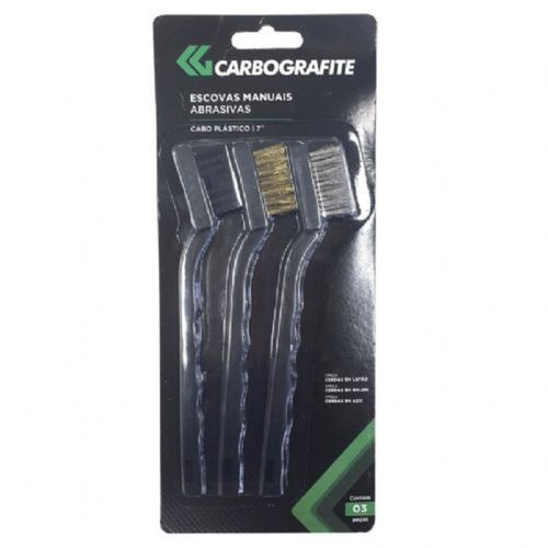 Jogo de escovas manuais a�o 3 pe�as - 012.6396