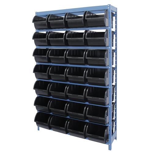 Estante met�lica com 28 gavetas n�7 preta - NE28/7P