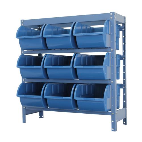 Estante met�lica com 9 caixas n� 7 azul - NE9/7A