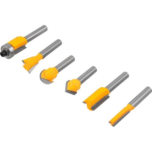 Jogo de fresas para madeira haste 6 mm com 6 pe�as