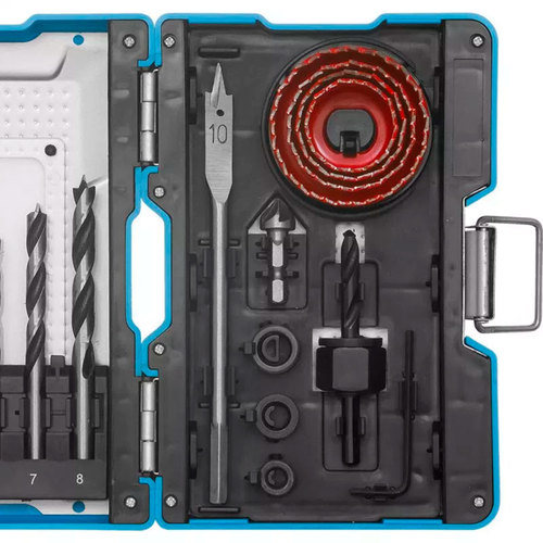 Kit de brocas e acessórios para madeira com estojo 17 peças - G19534AC Kit de brocas e acessórios para madeira com estojo 17 peças - G19534AC
