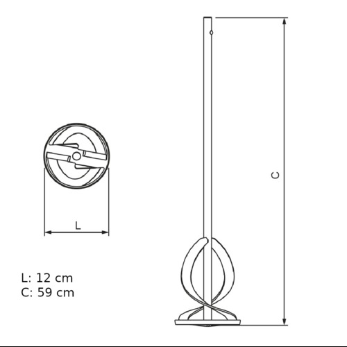 Haste para misturador de argamassa - HM 120