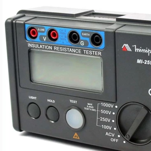 Megômetro digital para medição de resistência de isolação 5,5Ω CAT III 600V - MI-2552 Megômetro digital para medição de resistência de isolação 5,5Ω CAT III 600V - MI-2552