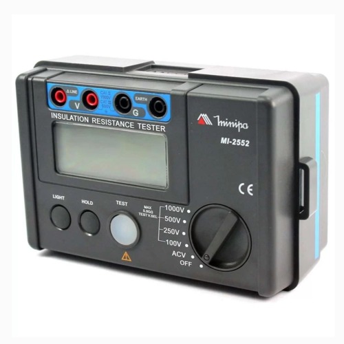 Megômetro digital para medição de resistência de isolação 5,5Ω CAT III 600V - MI-2552 Megômetro digital para medição de resistência de isolação 5,5Ω CAT III 600V - MI-2552