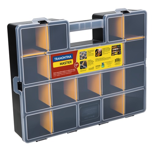 Organizador plástico com 18 compartimentos - 43805017 Organizador plástico com 18 compartimentos - 43805017