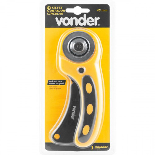 Estilete cortador circular 45 mm com cabo emborrachado Estilete cortador circular 45 mm com cabo emborrachado