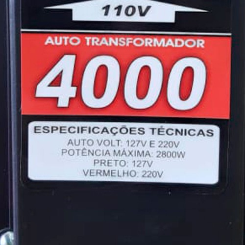 Transformador de voltagem para pot�ncia at� 2800 watts - ATK4000VAPT���  110V/220V