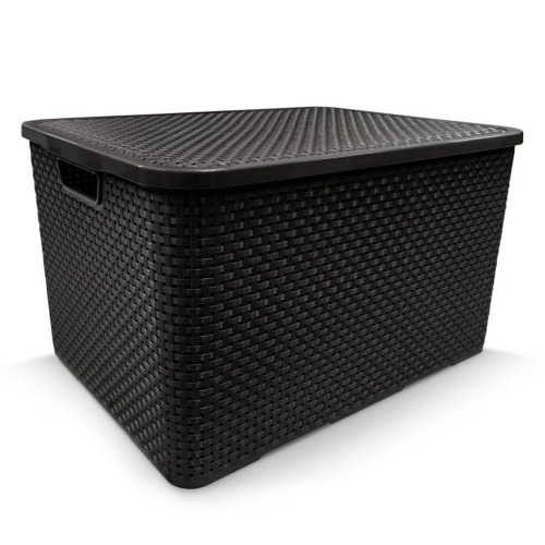 Caixa organizadora com tampa 15 litros - Rattan