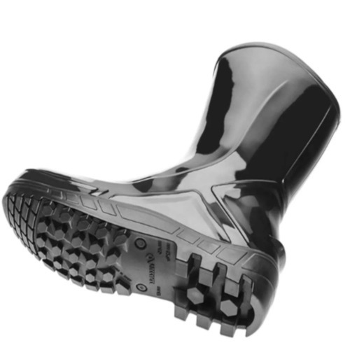 Bota de PVC preta cano médio com forro - 110VFLEXF PR Bota de PVC preta cano médio com forro - 110VFLEXF PR