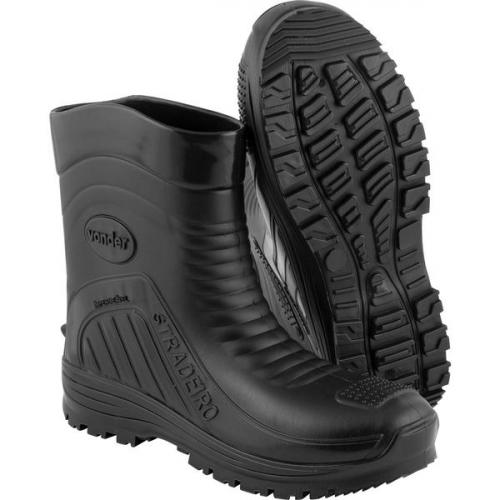 Bota de PVC preta cano médio sem forro Stradeiro Bota de PVC preta cano médio sem forro Stradeiro