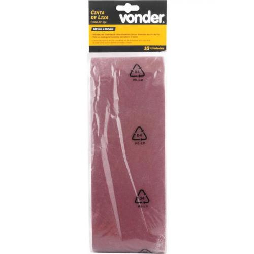 Cinta de lixa 100 mm x 610 mm G 100 com 10 pe�as