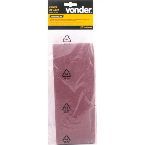 Cinta de lixa 100 mm x 610 mm G 80 com 10 pe�as  