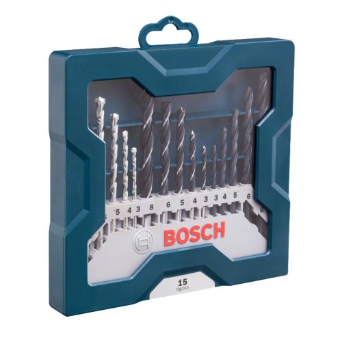 Jogo de brocas para Concreto, Metal e Madeira 15 pe�as - X-Line