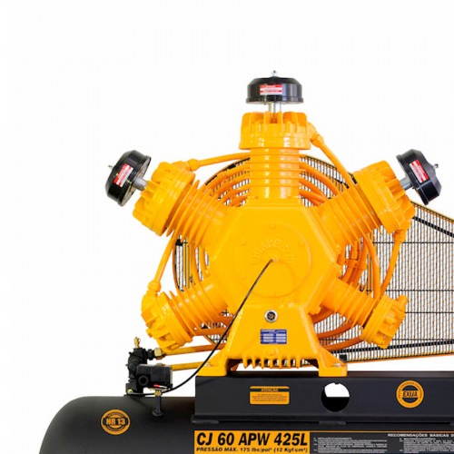 Compressor de ar 60 p�s 425L 15 hp 175 lbs trif�sico motor IP55 fechado - CJ 60 APW 425L