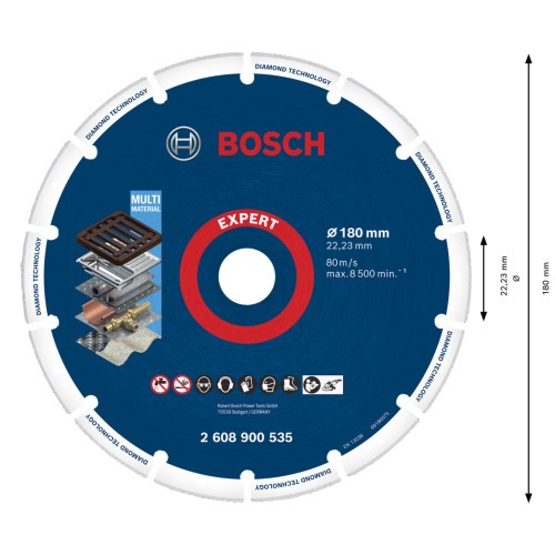 Disco diamantado segmentado 180 mm para metal - X-LOCK