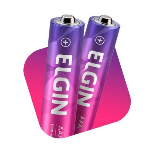 Pilha palito recarreg�vel AAA 900 mAh com 2 unidades 
