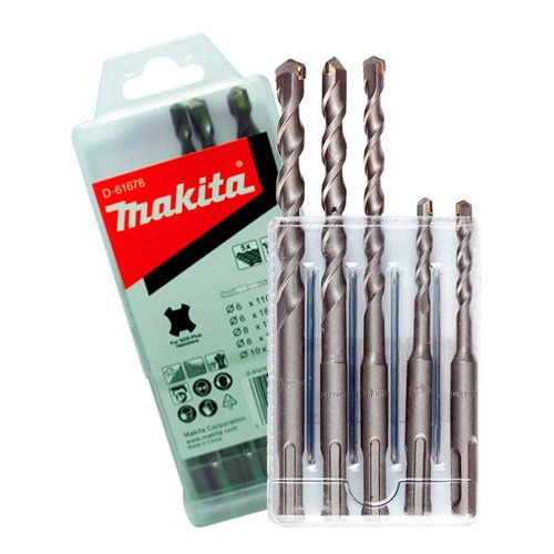 Jogo de brocas para concreto 6 a 10 mm 5 pe�as SDS Plus - D-61678