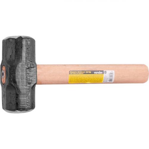 Marreta oitavada 2 kg com cabo de madeira envernizado - 30.78.002.000 Marreta oitavada 2 kg com cabo de madeira envernizado - 30.78.002.000