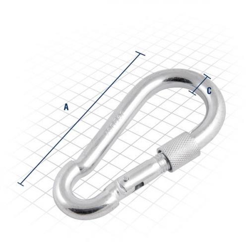 Mosquet�o com trava roscada 11 x 120 mm - 35.68.111.200