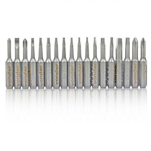 Parafusadeira de precis�o para celulares e eletr�nicos a bateria com estojo e 19 bits