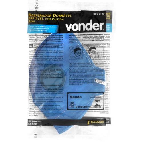 M�scara de prote��o com v�lvua PFF1 RDV 2102 azul - 70.48.002.000