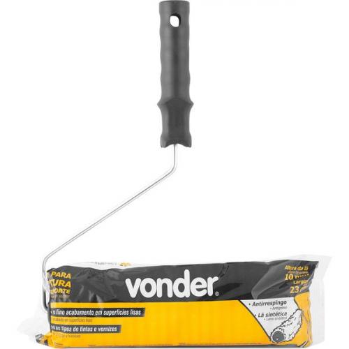 Rolo de l� para pintura antirrespingo econ�mico 23 cm com suporte - 8095