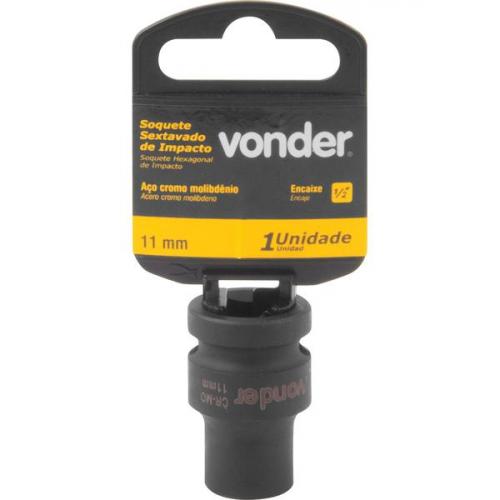 Soquete sextavado de impacto 11 mm encaixe 1/2