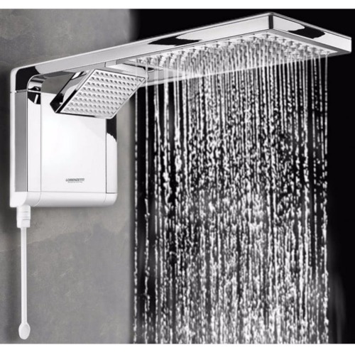 Chuveiro eletr�nico 6800 watts 220V branco cromado - Acqua Duo Ultra