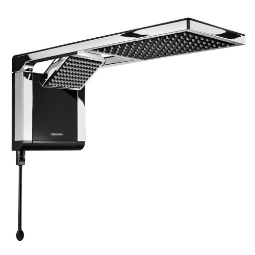 Chuveiro eletr�nico 5500 watts 110V preto cromado - Acqua Duo Ultra