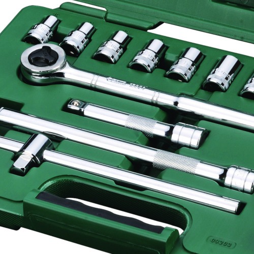 Jogo de soquete estriados de 10 a 32 mm encaixe 1/2