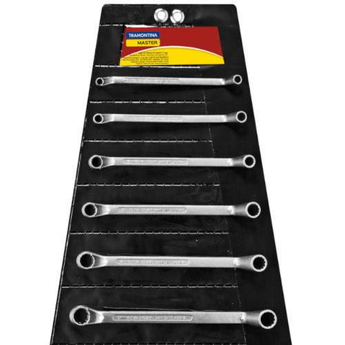 Jogo de chave estrela 6 a 22 mm a�o cromo van�dio com 8 pe�as  - 42021/208