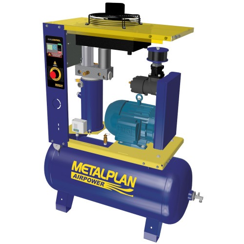 Compressor de ar de parafuso 4 hp 70 litros 10 bar trif�sico 220V - Rotor Plus 4