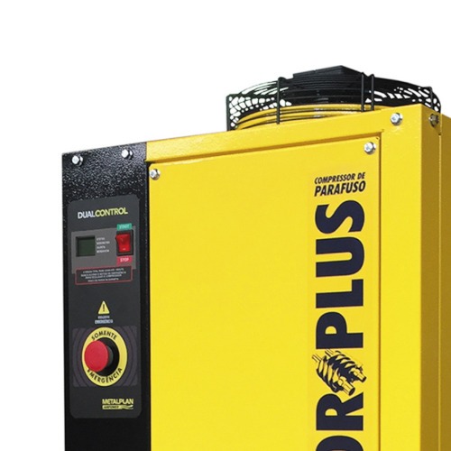 Compressor de ar de parafuso 4 hp 70 litros 10 bar trif�sico 220V - Rotor Plus 4
