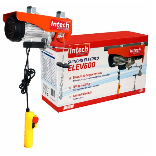Guincho talha el�trica 300/600 kg eleva��o at� 12 m - ELEV600  110V