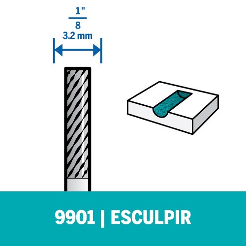 Escareador de esculpir para micro ret�fica - 9901