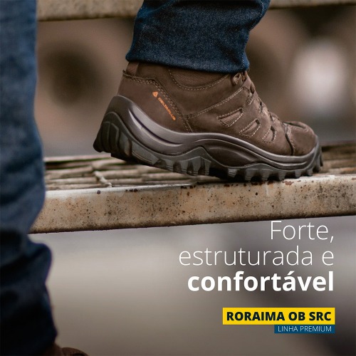 Botina em couro nobuck e nylon com cadar�o - Roraima OB SRC