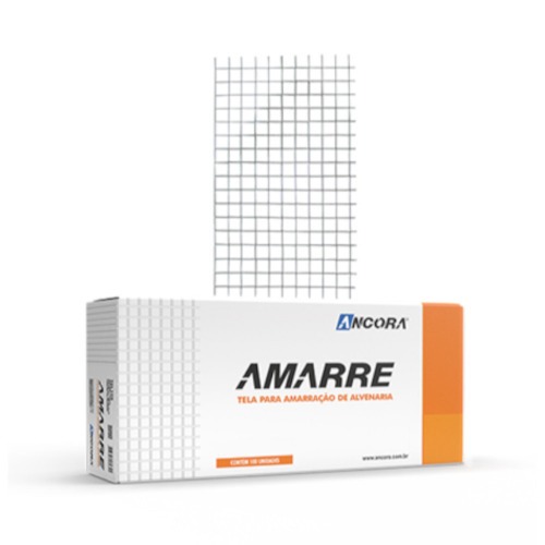 Tela amarra��o para alvenaria 17 x 50 cm com 50 pe�as