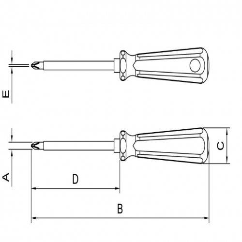 Chave phillips isolada 3/16 x 4