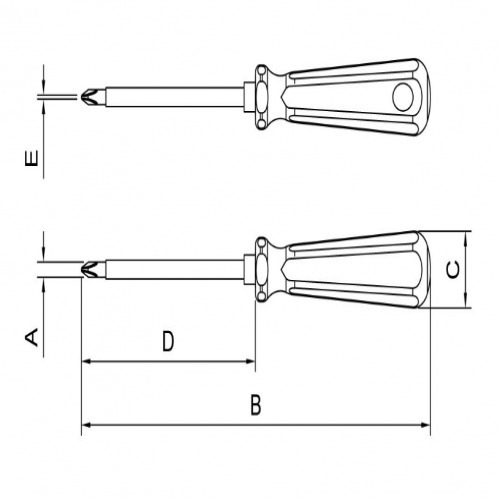 Chave phillips isolada 1/8 x 6 Chave phillips isolada 1/8 x 6