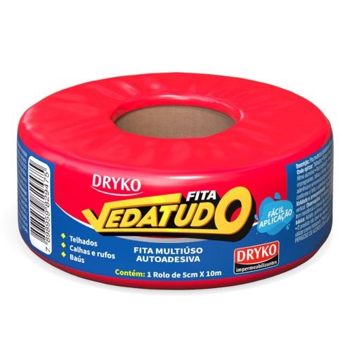 Fita manta asf�ltica auto adesiva aluminizada multiuso 5 cm x 10 m - Vedatudo